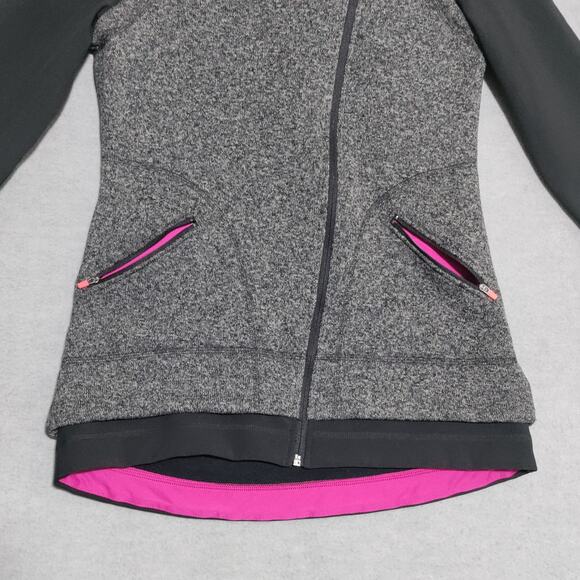 Sweaty Betty Fleece Knitted Jacket Size S Womens Full Zip Hooded Athletic - Picture 7 of 13